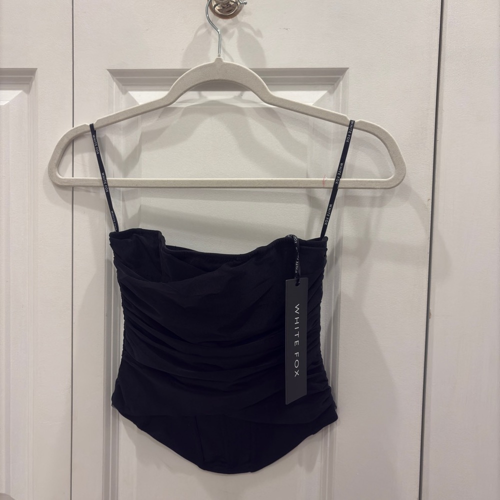 White Fox Let It Go Strapless Bustier Black